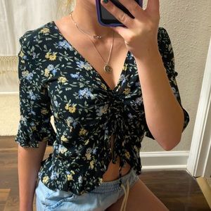 floral crop top